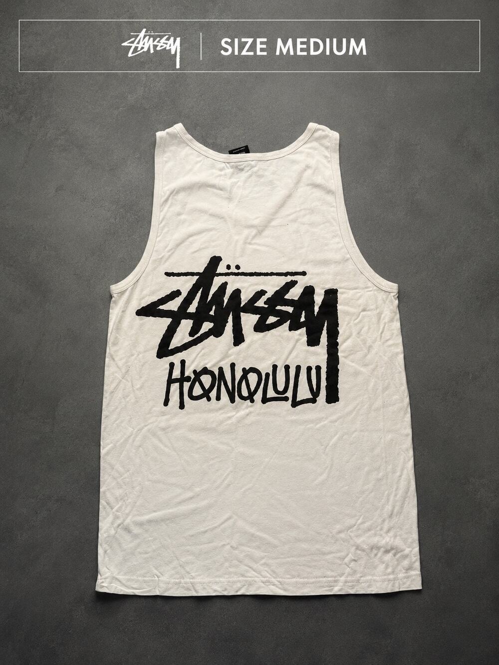 Stussy Honolulu Chapter Tank Top White Medium NWOT